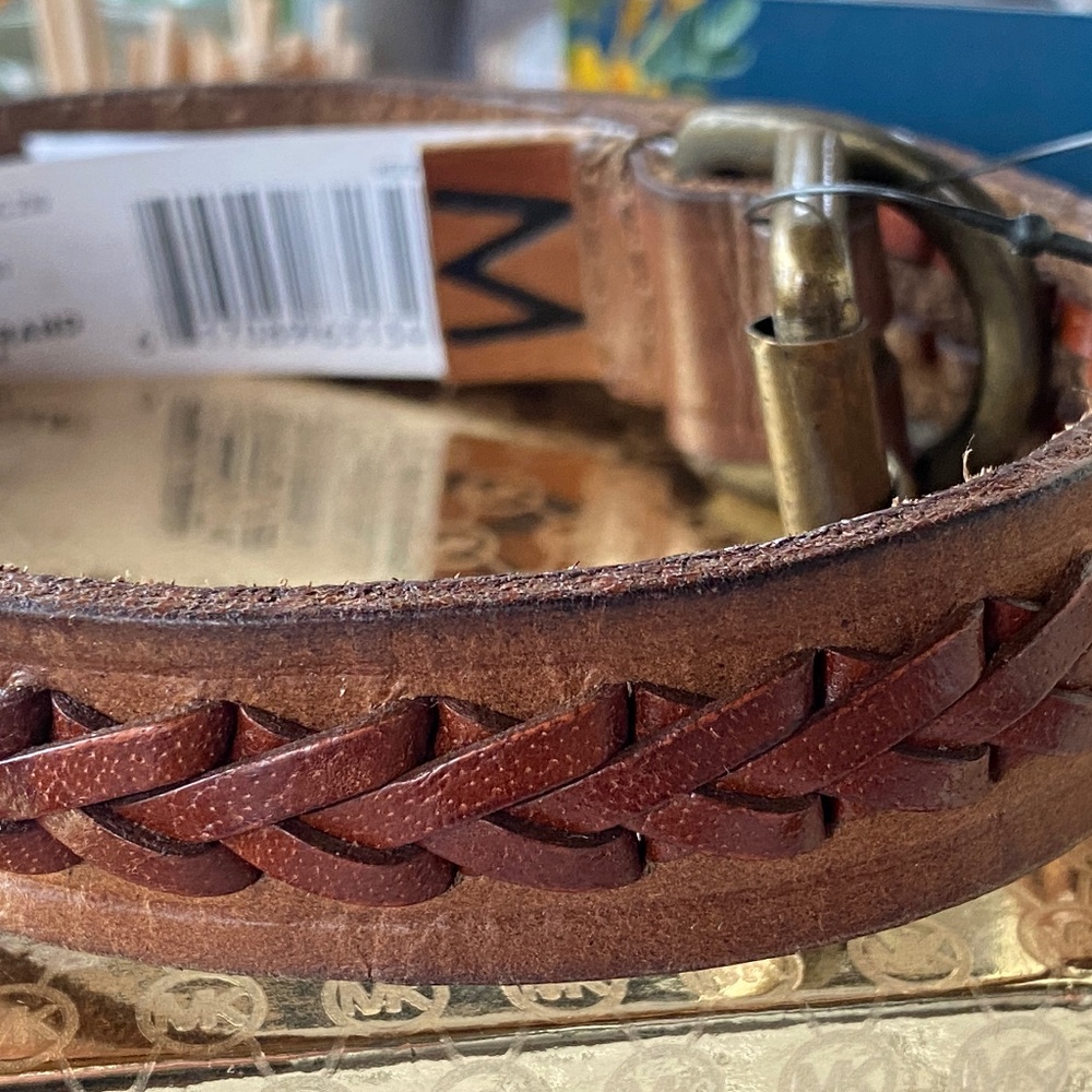 LUCKY BRAND Whipstitch Dog Collar Leather M NWT - Picture 3 of 4